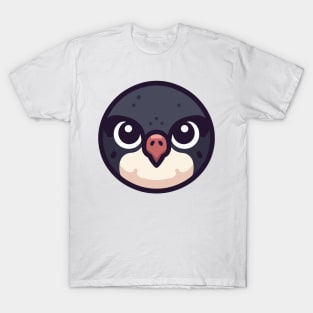 Cute Vectoral Peregrine Face T-Shirt